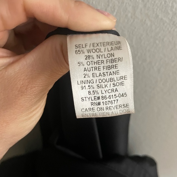 Alice + Olivia Wool Blend Navy Blue Shift Dress with Large Buttons Sleeveless - Picture 9 of 9